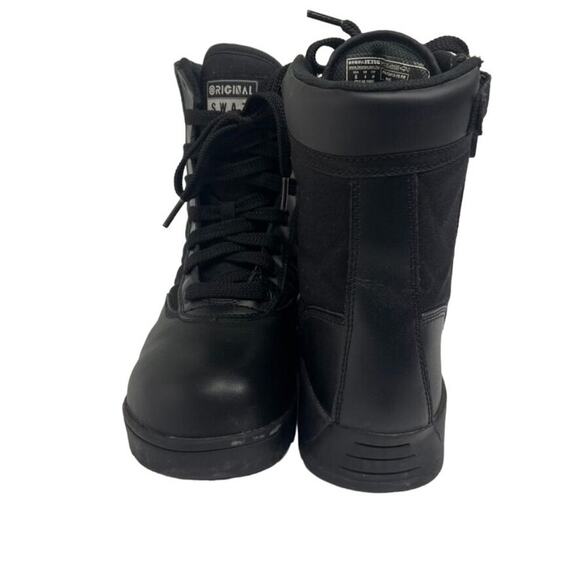 Original Swat Boots Womens Sz 6 Black Leather Canvas Tactical Military Combat - Picture 2 of 14